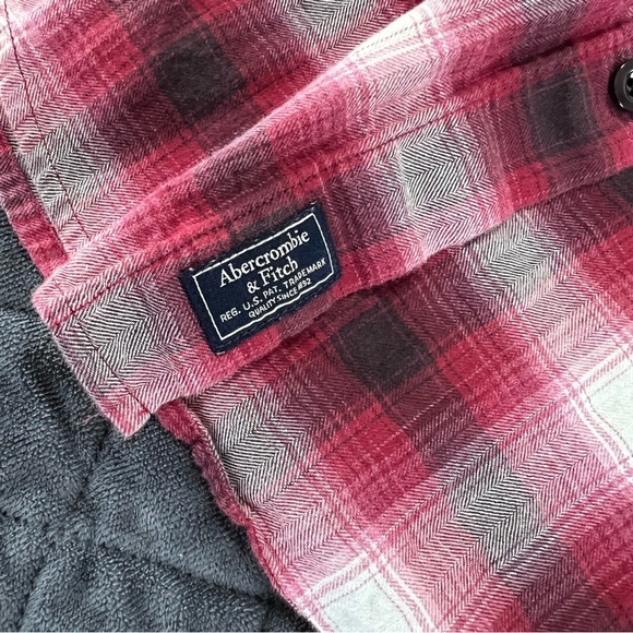 Abercrombie & Fitch Top Women Small Shirt Plaid Flannel Red Button Down S - Picture 6 of 7